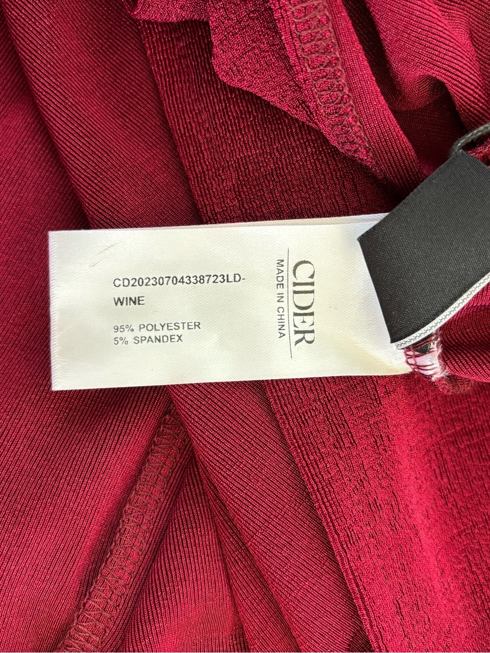 NWT Cider Sleeveless Maxi Dress Small Wine Red High Neck Ruching Leg Slit Formal - Picture 5 of 12